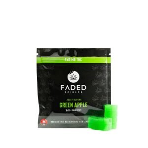 Faded Cannabis Co. Green Apple Jelly Blocks